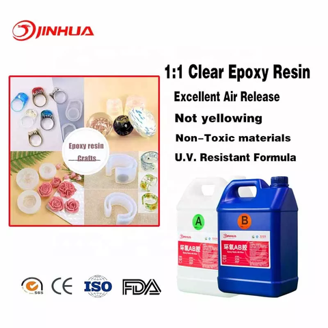 Buy Wholesale China Jinhua 1:1 High Transparency Clear Bubble Free Epoxy Resin  Glue For Diy Crafts & Resin at USD 6