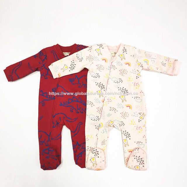 Pijamas para niños al por mayor, talla única, body para recién nacidos, ropa de bebé, mamelucos con cierre de cremallera e impresión for sale at factory direct price