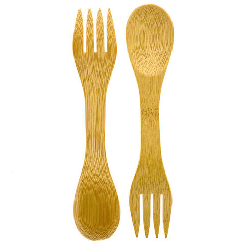 Cuchara-tenedor de bambú para niños pequeños for sale at factory direct price