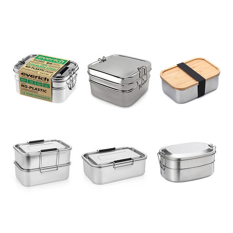 1pc Stainless Steel Insulated Lunch Box With Double Layer Compartments,  Creative Bento Box For Adults And Students, Portable Food Container