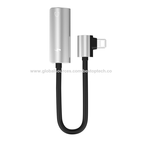 Câble audio Bluetooth à 90 degrés, femelle 3,5 mm vers mâle Lightning, 0,9 m/1,8 m/3 m, adaptateur tressé en nylon haute résistance