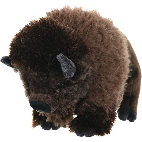 ¡Venta al por mayor! Juguete de peluche con animales de peluche de bisonte peludo realista