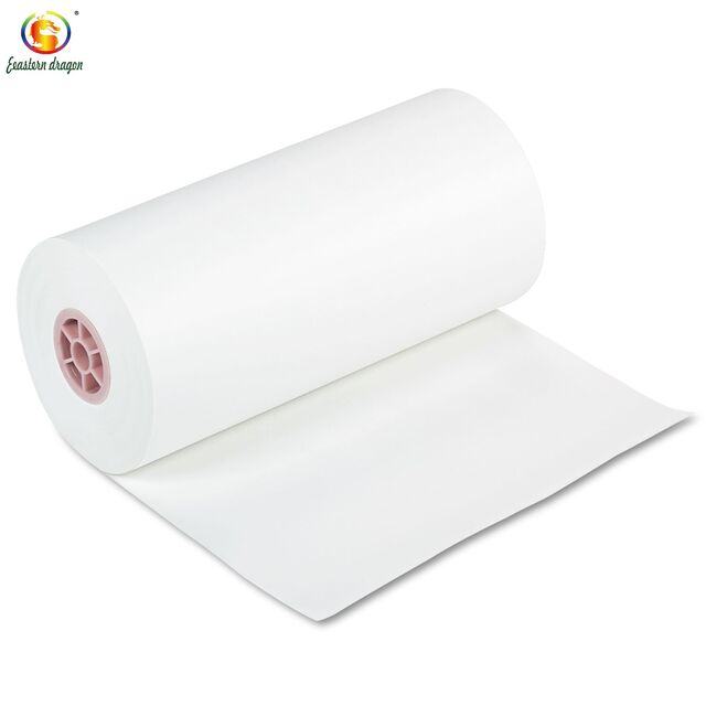 Rollo de Papel Kraft Blanco Acanalado de Grado Alimenticio Biodegradable Antigrasa 60 GSM para Bolsas for sale at factory direct price