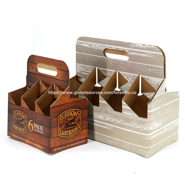 Caja de regalo personalizada para embalaje de vino, caja de papel para vino con asa for sale at factory direct price
