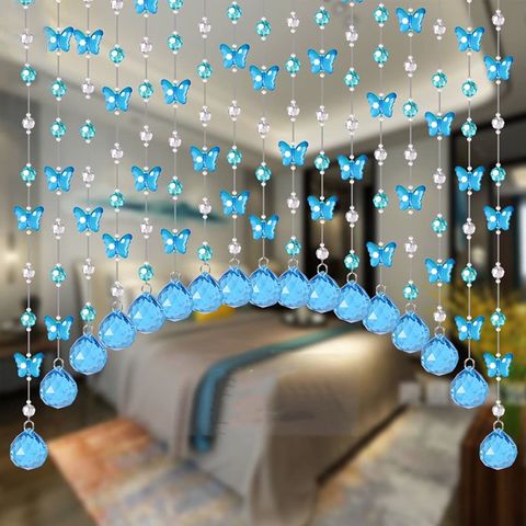 Buy Wholesale China Hot Sale Blue Butterfly Acrylic Crystal Beaded Curtains  Arched String Beads Doorway Curtain Room Partition Wedding Decor & Door  Curtain at USD 4.9