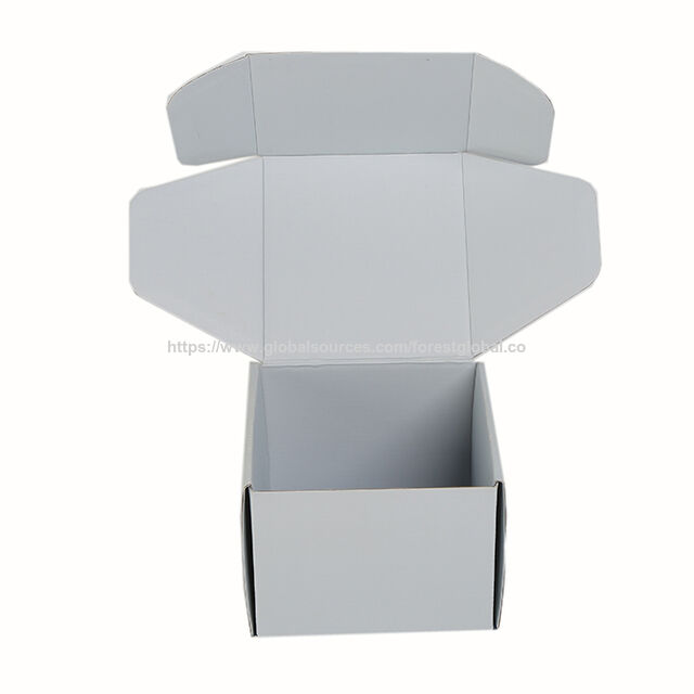 Caja de cartón corrugado gris ecológico con impresión personalizada y estampado dorado para envíos postales for sale at factory direct price