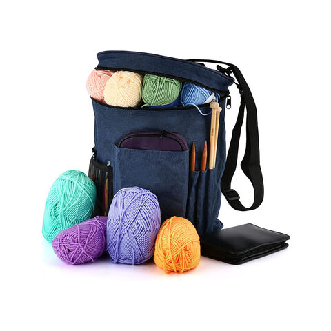 2pcs Crochet Storage Bag Crochet Bags for Foldable Crochet Hooks Bag  Foldable Crochet Hooks Holder Travel Storage Bag Wool Hooks Pouch Polyester