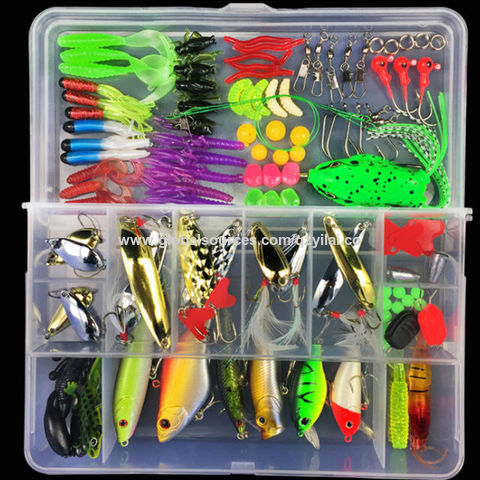Buy Wholesale China  Customized Fishing Tackle Box Hard Soft Fishing  Lure Accessories Hooks Swivels Fishing Lures Kit Combo & Finish Lure at USD  5.7