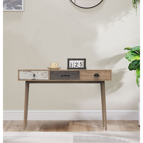 Mid-Century Modern Holz Konsole Tisch mit 3 Schubladen, Aufbewahrung, Mode Flur Schreibtisch, Eingangstisch, Antik for sale at factory direct price