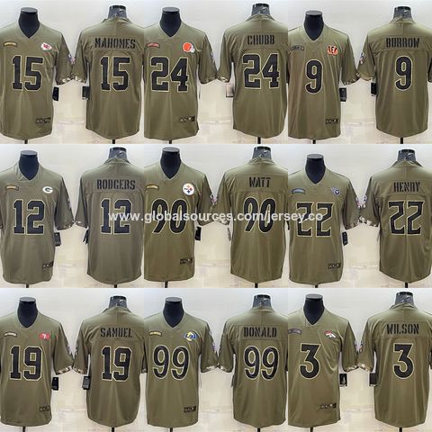 Buy Wholesale China Wholesale 2022 Salute To Service Army Olive American  Football Jersey & Wholesale Football Jersey at USD 5