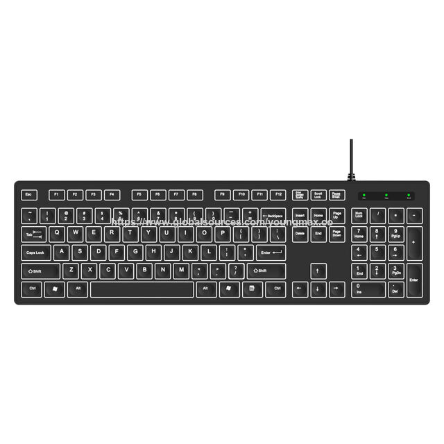 Clavier RGB filaire, clavier de jeu à membrane filaire avec lumière for sale at factory direct price