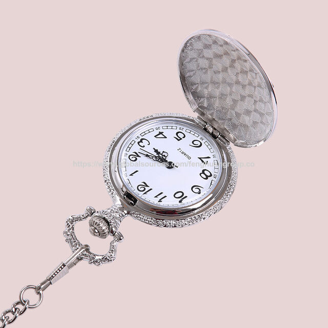 Montre de Poche Vintage à Chiffres Romains, Échelle à Quartz avec Chaîne for sale at factory direct price