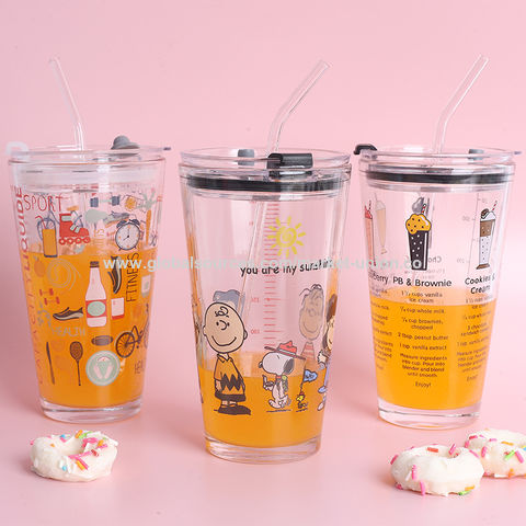 Buy Wholesale China Glass Tumbler Straw Glass Cup With Handle Children's  Milk Cup Water Cup With Lid Coffee Tea Scale & Glass Tumbler at USD 0.84