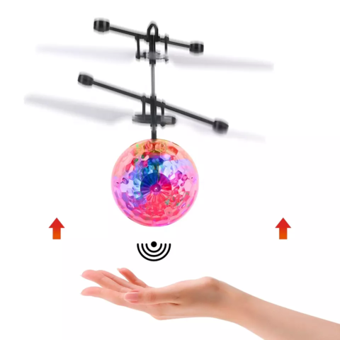 Juguete de bola voladora LED, bola voladora giratoria portátil