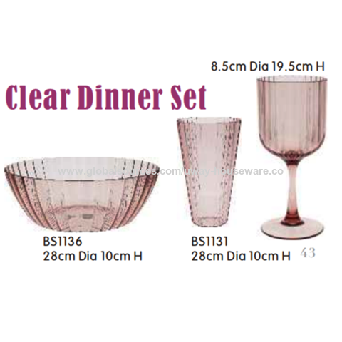 Buy Wholesale China Glass Dinnerware Sets Acrylic Material Sweet Style