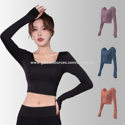 Buy Wholesale China Comfortable Gym Wear Long Sleeve Yoga Clothing ...