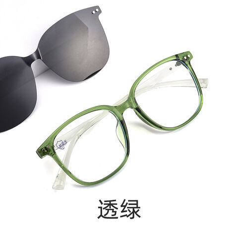 Lunettes de mode à grande monture pour hommes et femmes, verres polarisés TAC, matériau en acétate, lunettes de soleil à clipser