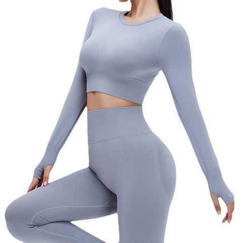 Autumn and Winter Yoga Clothes Women's Mesh Gauze Chest Tight