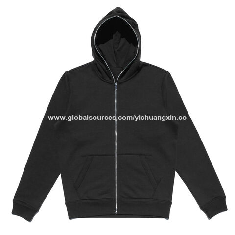 Buy China Wholesale Custom Men's Full Zip Up Hoodie 100% Cotton