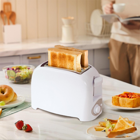 Bread Toaste with Removable Crumb Tray Toasters Cooking Appliances Home 6  Operating Modes 2 Slices Mini Auto Breakfast Toaster