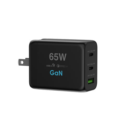 شاحن تقنية 65 واط محمول نوع سي USB، شاحن حائط GaN للسفر، مزود طاقة خارجي، محول سفر للهاتف المحمول