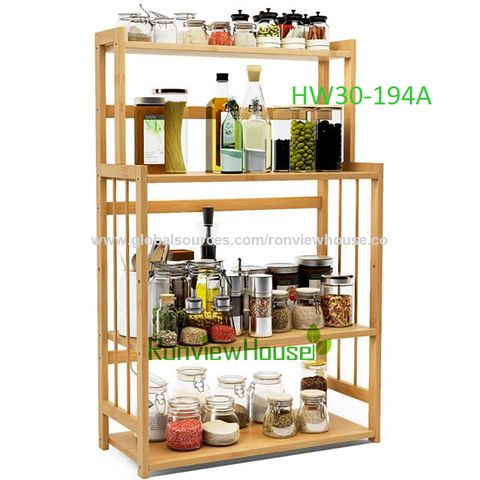 Buy Wholesale China High Quality 4-tier Bamboo Spice Rack With 20