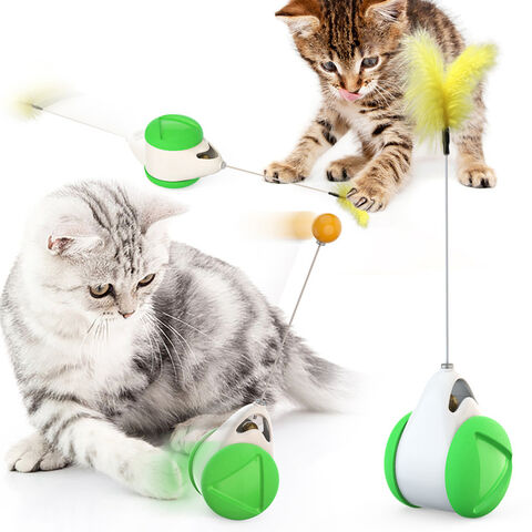 Cat Slow Feeder Toy - Funny Tumbler Style, IQ Traning Interactive