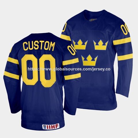 Sweden 2023 Iihf World Junior Championship Custom Plain Ice Hockey