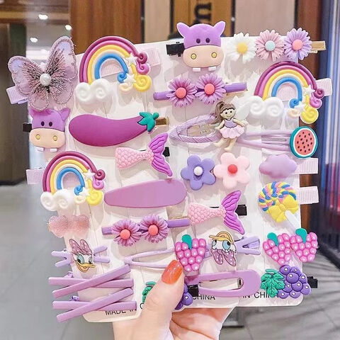 Horquillas Para Pelo De Niña - Juego De 12 Piezas Azules Con Diseño De Princesa