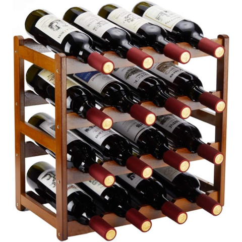 4 bottle wine online rack countertop