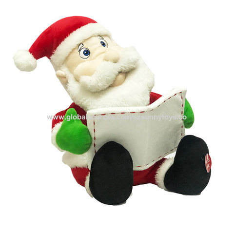 Buy Wholesale China Factory Price Plush Toys Santa Claus With A Book In ...