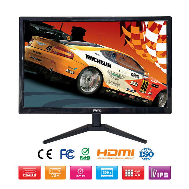 شاشة كمبيوتر LCD LED مقاس 18.5 بوصة و 19.5 بوصة، تثبيت على الحائط أو سطح المكتب، مع منفذ عالي الدقة - شاشة LED للكمبيوتر الشخصي