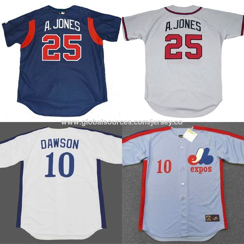 Buy Wholesale China Andre Dawson Montreal 1981 Andruw Jones Atlanta 1999  2003 Majestic Authentic Vintage Baseball Jersey & Vintage Baseball Jersey  at USD 5