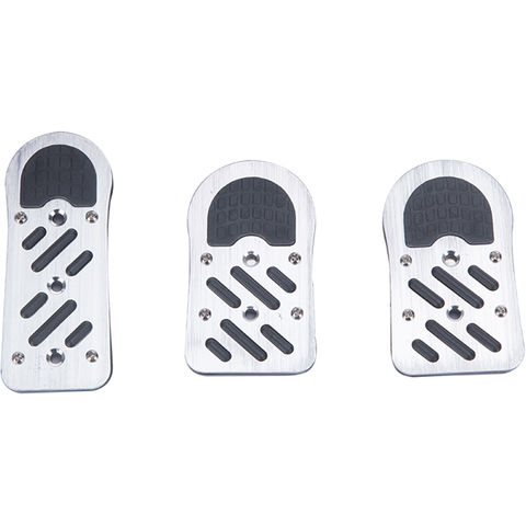 Universal Car Pedal Covers – Aluminum & Rubber, Fits Most Cars (Manual & Auto), Anti-Slip