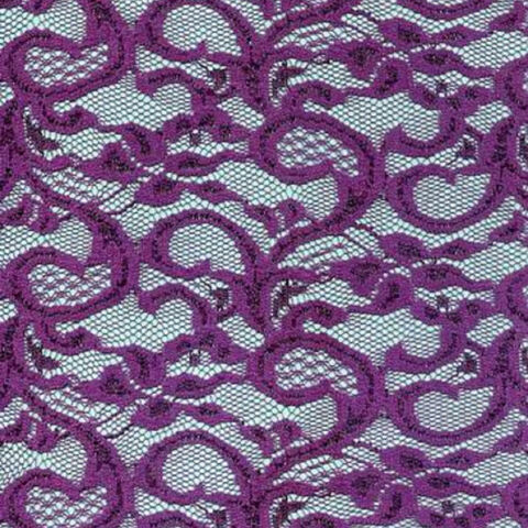 Pink Raschel Lace Fabric