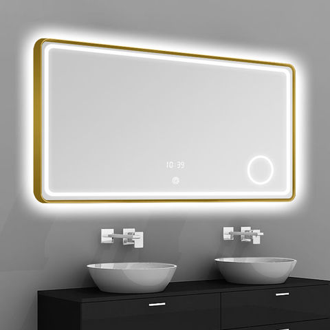 Baño de gama alta espejo inteligente Armario espejo cuadrado con luz LED -  China Espejo LED, espejo de baño