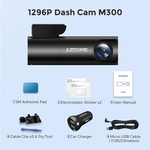 Achetez en gros Azdome M300 Gros Smart Dash Caméra Pour Voitures Intégré  G-capteur Wdr Grand Angle Vision Nocturne Auto électronique Chine et Dash  Cam à 33 USD