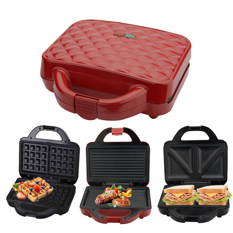 Pembuat sandwich desain bentuk tas khusus, pembuat wafel belgia, panggangan sarapan, pemanggang sandwich listrik, setrika wafel for sale at factory direct price