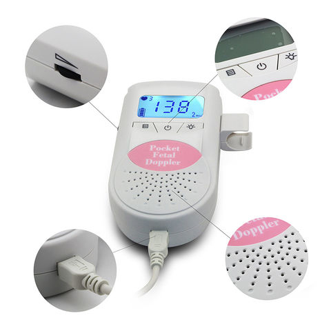 Baby Heartbeat Monitor Fetal Doppler – Home Use, LCD Display, Safe For Pregnancy From 12 Weeks
