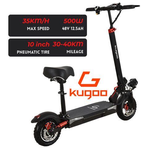 KUGOO M4 Pro 10 Inch Off-road Tyre Foldable Electric Scooter, 500W  Brushless Motor, 48V 21Ah Battery 