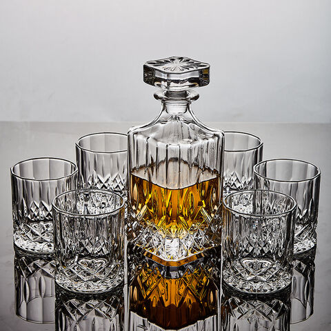 Crystal Whiskey Decanters, Lead-free Decanter with Glass Stopper