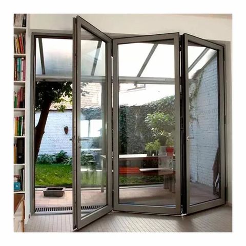 Abrir la puerta acordeón por separado de la puerta de Acero Inoxidable  Aluminio vidrio puertas Bifold exterior - China Puertas plegables puertas  plegables, Bi Exterior