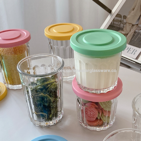 Vintage Coffee Mugs, Overnight Oats Containers with Bamboo Lids