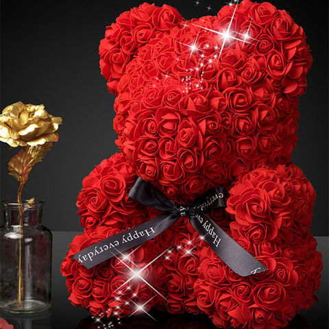 Buy Wholesale China Hot Sellersteddy Bears With Box Flower Roses Valentines  Foam Heart Red Gift Gifts Artificial Mini Preserved Valentine Rose Bear &  Teddy Bears at USD 2.69