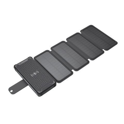 Fournisseur de Chargeur Solaire Power Bank, Batterie Externe Solaire Portable USB C d'Extérieur, Charge Sans Fil, Avec Lumière LED pour Smartphones