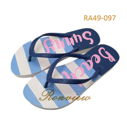 Buy Wholesale China Women Custom Print Pe Beach Flip Flops, Made Of Pvc