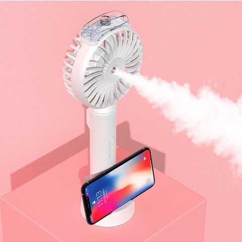 Tragbarer Sport USB Wiederaufladbarer 2000mAh Handventilator Kühlständer Handheld Mini Nebelventilator