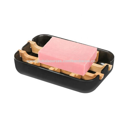 Eco-Friendly Bamboo Soap Dish With Tray | Non-Plastic