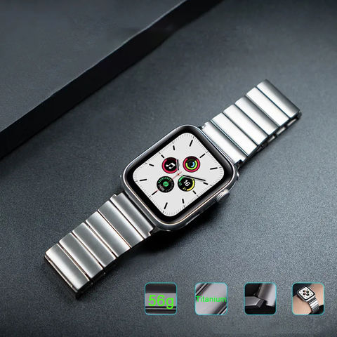Apple Watch Band Series 7 6 5 Cowboy Chain Style Resin Steel Watchband