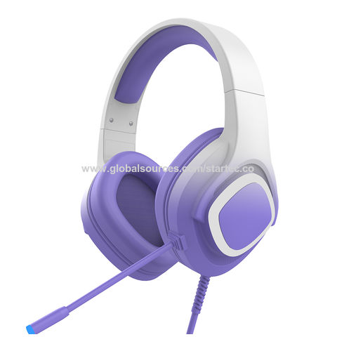 Cute Design Gradient Color Gaming Headphone Pc Gaming Headset For